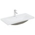 Mueble lavabo con lavabo integrado y grifo madera
