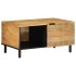 Mesa de centro marrón 80x50x40 cm madera maciza
