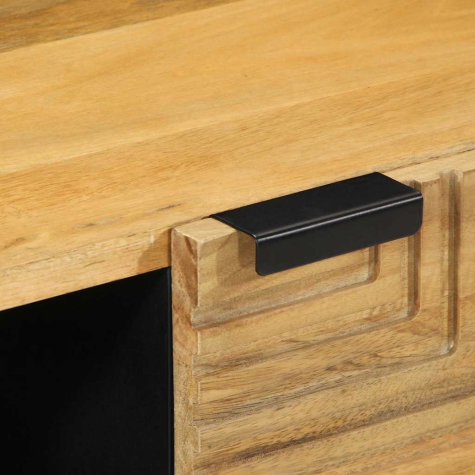 Mesa de centro marrón 80x50x40 cm madera maciza