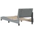 Estructura de cama sin colchón tela gris claro 90x190