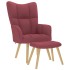 Sillón de relax con taburete tela rojo