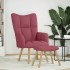 Sillón de relax con taburete tela rojo