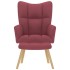 Sillón de relax con taburete tela rojo