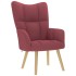 Sillón de relax con taburete tela rojo