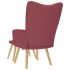 Sillón de relax con taburete tela rojo