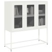 Aparador de acero laminado en frío blanco 100,5x39x107 cm