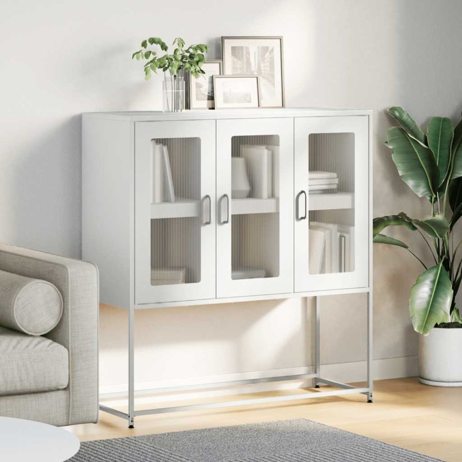 Aparador de acero laminado en frío blanco 100,5x39x107