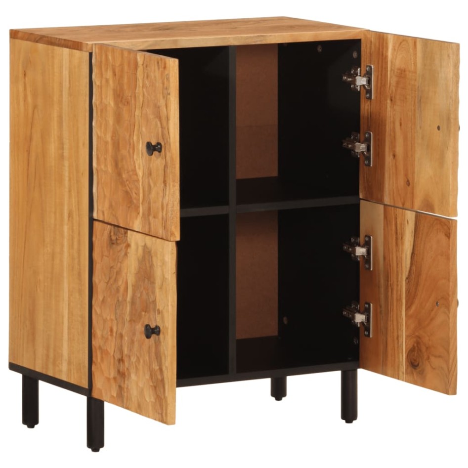 Armario auxiliar madera maciza de acacia 60x33x75