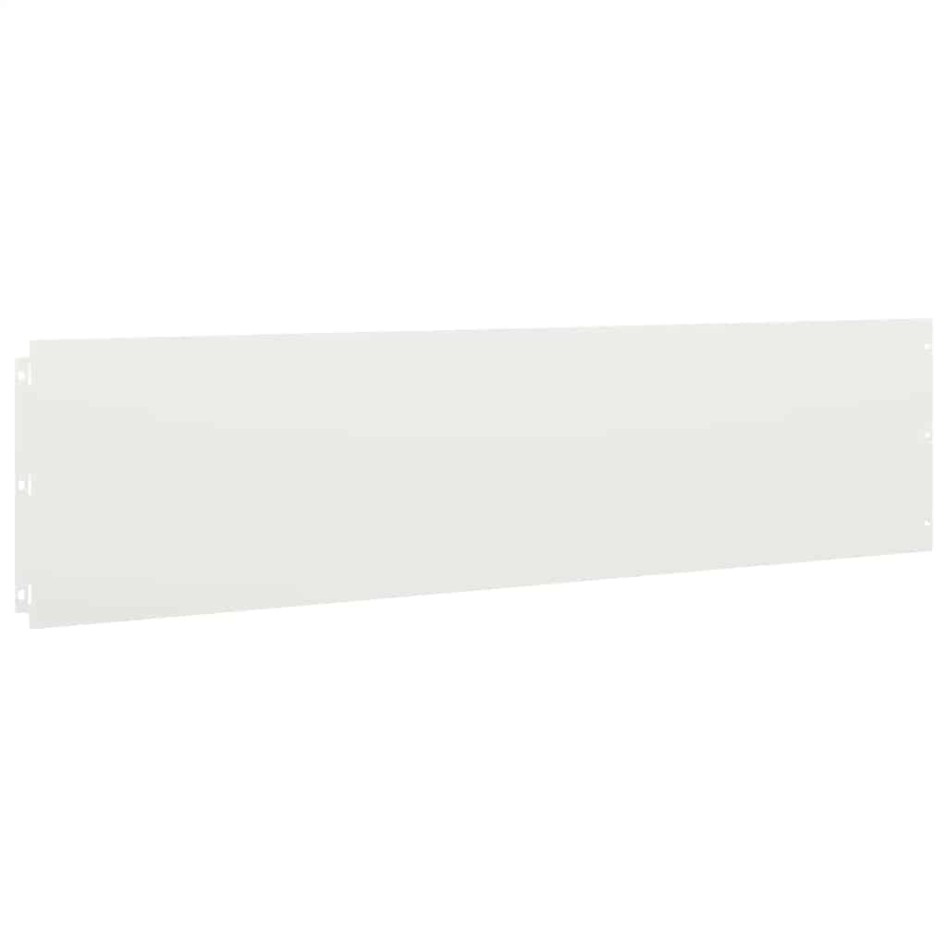 Bordes para césped 20 uds acero laminado frío blanco 25x103
