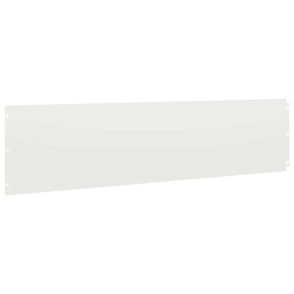 Bordes para césped 20 uds acero laminado frío blanco 25x103