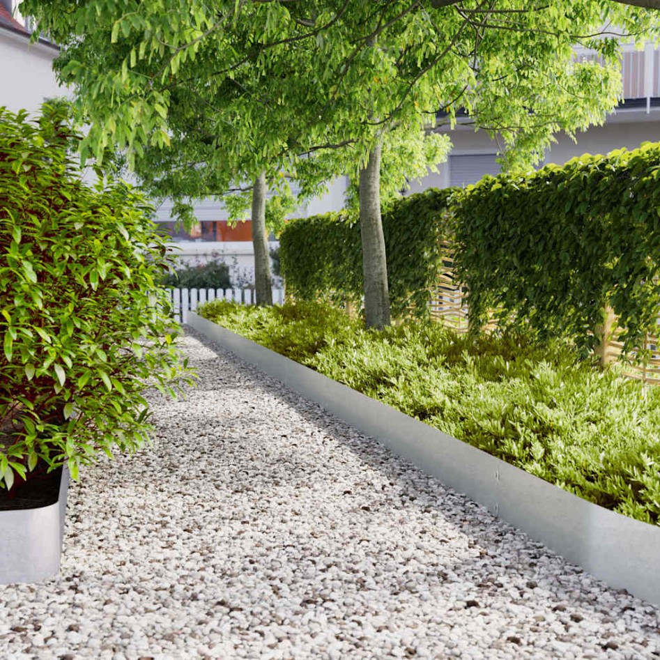 Bordes para césped 30 uds 20x103 cm acero