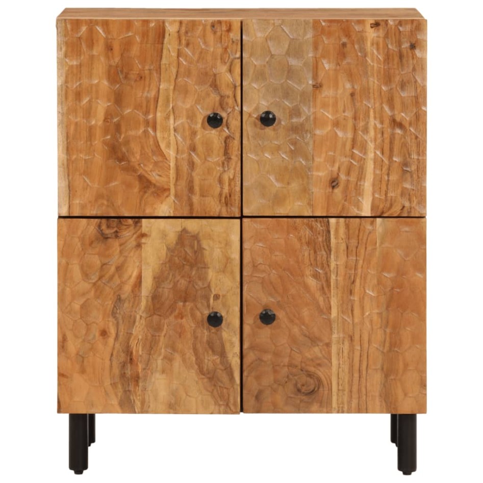 Armario auxiliar madera maciza de acacia 60x33x75