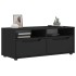 Mueble de TV VISNES negro 100x40x38 cm madera de
