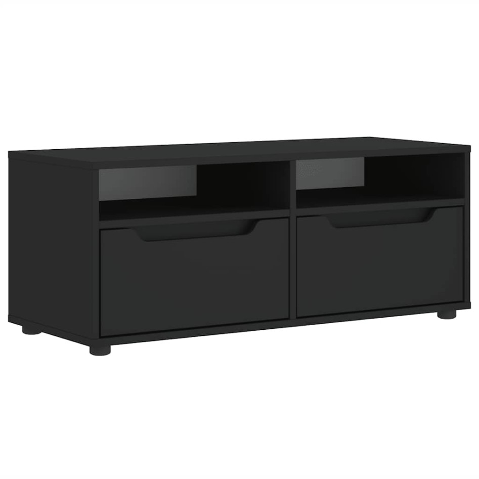 Mueble de TV VISNES negro 100x40x38 cm madera de