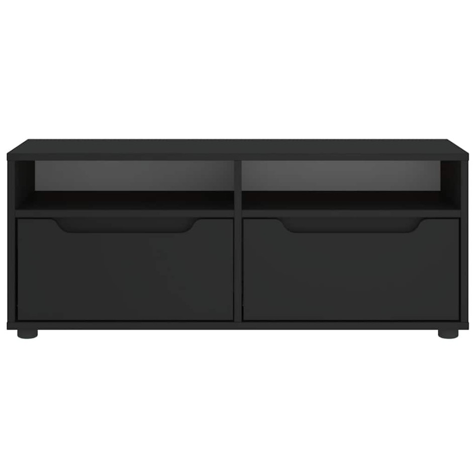 Mueble de TV VISNES negro 100x40x38 cm madera de