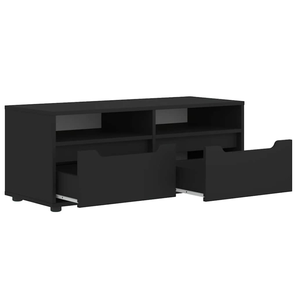 Mueble de TV VISNES negro 100x40x38 cm madera de