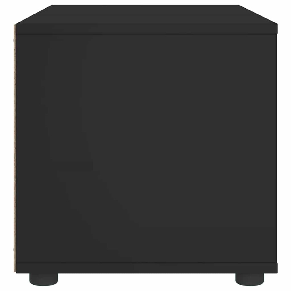 Mueble de TV VISNES negro 100x40x38 cm madera de