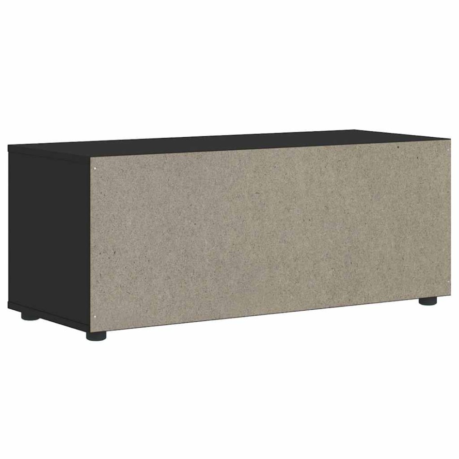 Mueble de TV VISNES negro 100x40x38 cm madera de