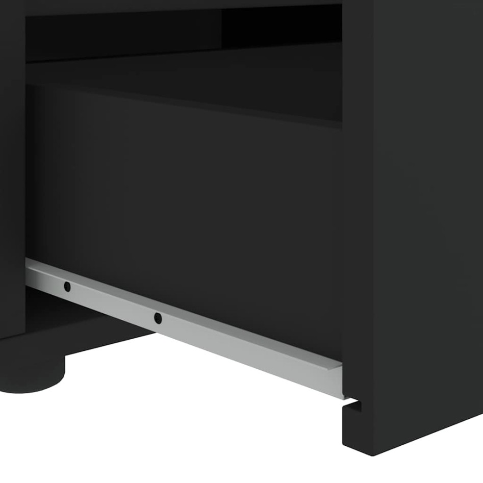 Mueble de TV VISNES negro 100x40x38 cm madera de
