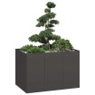 Jardinera acero negro 120x80x80 cm