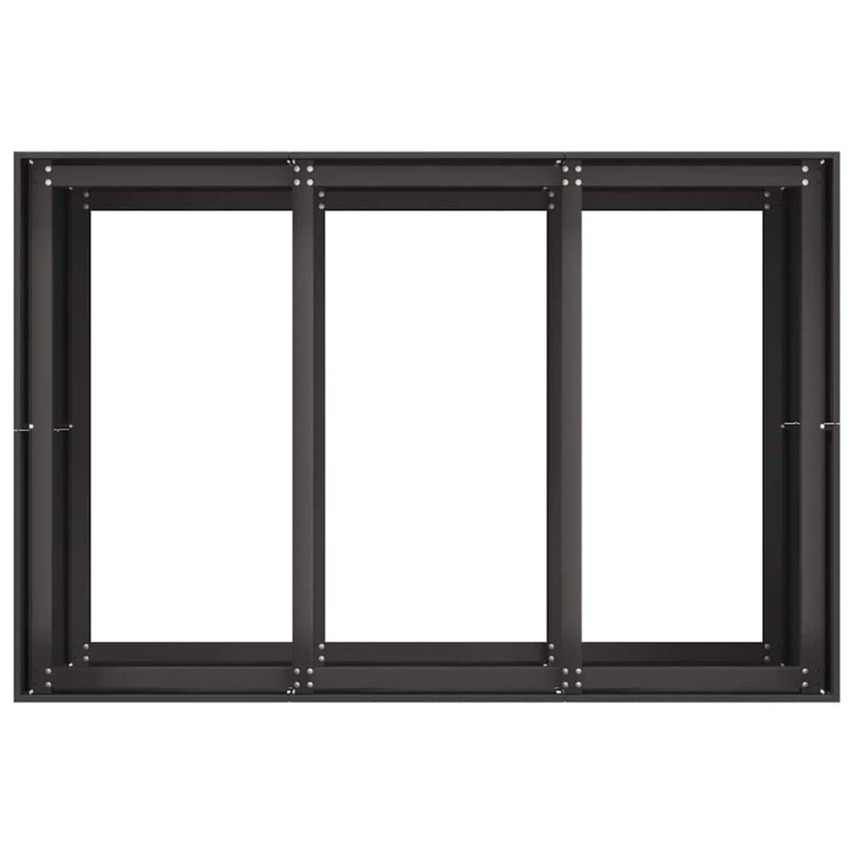 Jardinera acero negro 120x80x80