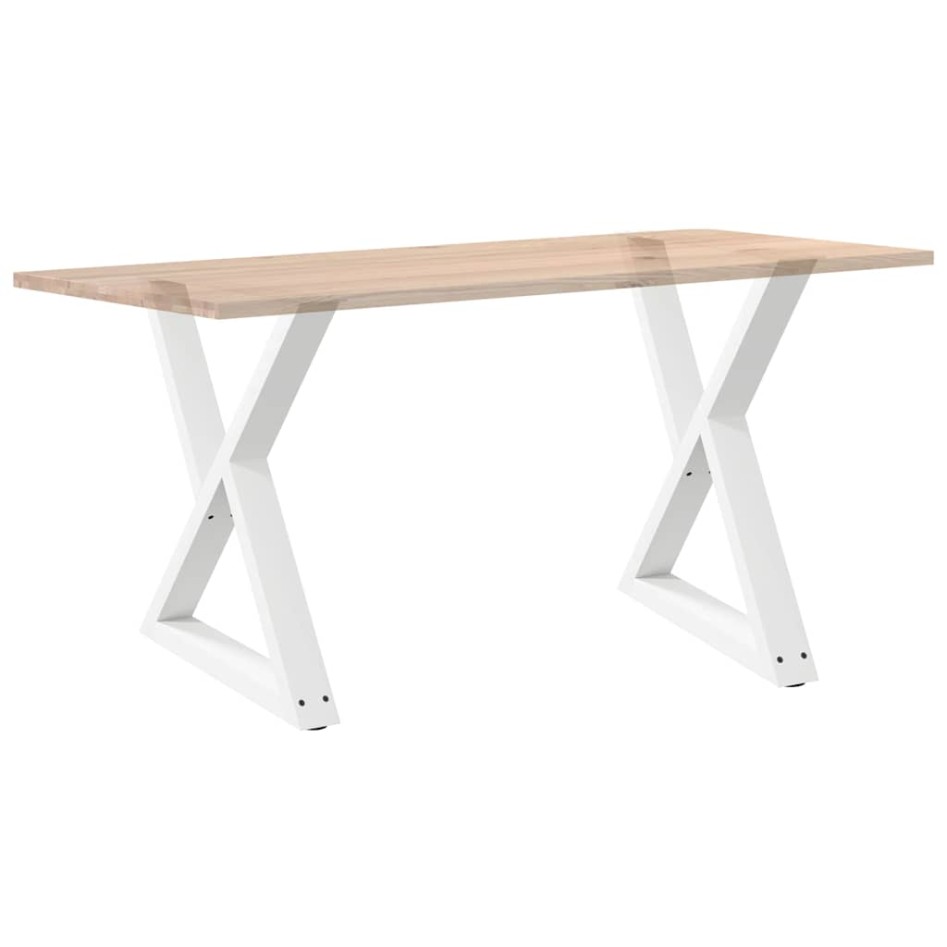 Patas para mesa de comedor 2 uds blanco 70x(72-73,3)