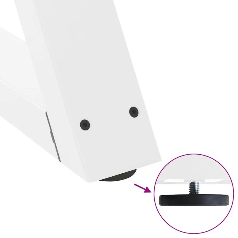 Patas para mesa de comedor 2 uds blanco 70x(72-73,3)