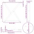 Patas para mesa de comedor 2 uds blanco 70x(72-73,3)