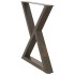 Patas para mesa de comedor 2 uds acero natural 70x(72-73,3)