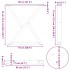 Patas para mesa de comedor 2 uds acero natural 80x(72-73,3)