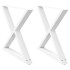 Patas para mesa de comedor 2 uds acero blanco 90x(72-73,3)