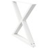 Patas para mesa de comedor 2 uds acero blanco 90x(72-73,3)