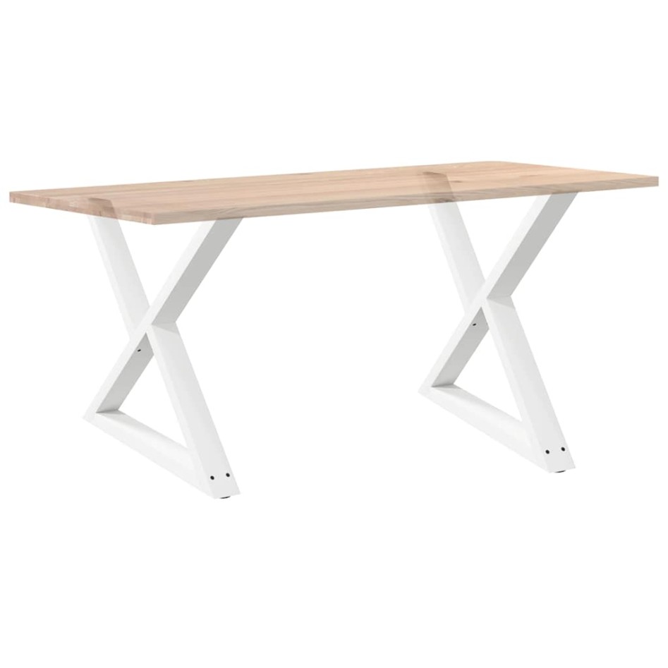 Patas para mesa de comedor 2 uds acero blanco 90x(72-73,3)