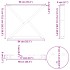 Patas para mesa de comedor 2 uds acero blanco 90x(72-73,3)