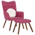 Sillón de relax con reposapiés terciopelo rojo
