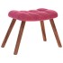 Sillón de relax con reposapiés terciopelo rojo