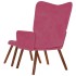 Sillón de relax con reposapiés terciopelo rojo