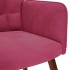 Sillón de relax con reposapiés terciopelo rojo
