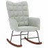 Silla mecedora de terciopelo gris
