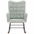 Silla mecedora de terciopelo gris