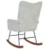 Silla mecedora de terciopelo gris