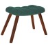 Mecedora con taburete de terciopelo verde