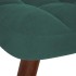 Mecedora con taburete de terciopelo verde