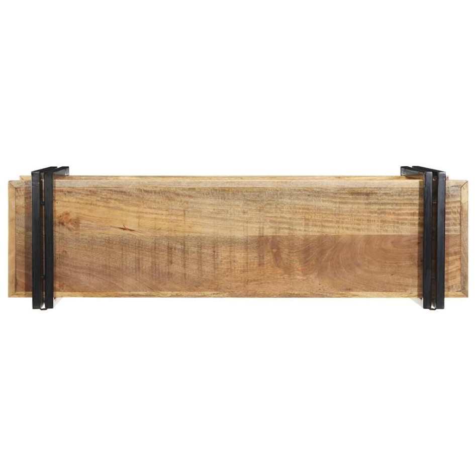 Estante de pared madera maciza de mango 110x33x45
