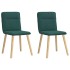 Sillas de comedor 2 unidades tela verde