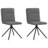 Sillas de comedor 2 unidades tela gris
