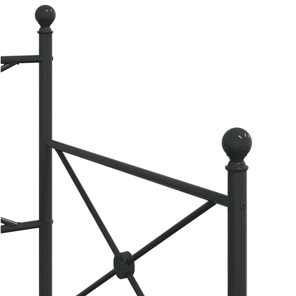 Diván con nido sin colchón negro 75x190 cm