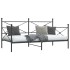 Sofá cama sin colchón terciopelo negro 100x200 cm