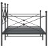 Sofá cama sin colchón terciopelo negro 100x200 cm