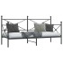 Sofá cama sin colchón tela negro 80x200 cm